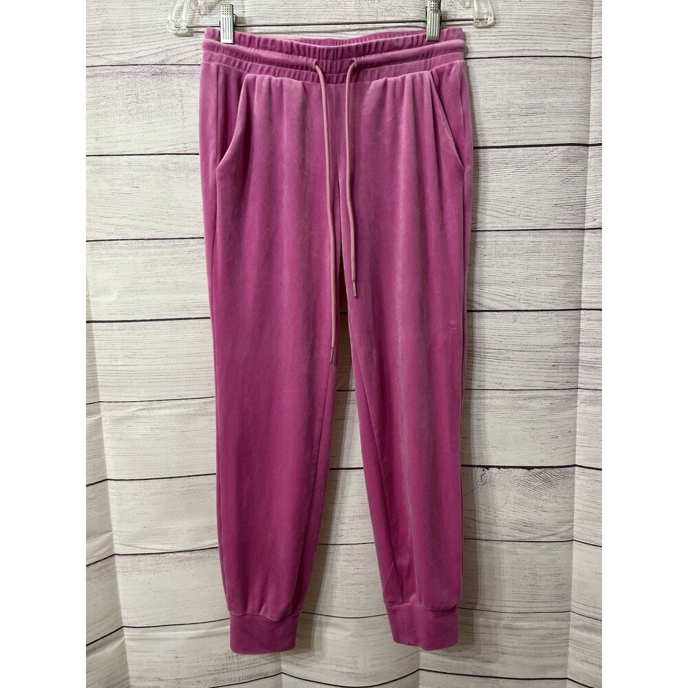 Beta House Velour  Pink Pants Sweatpants Track Suit Jogger Size S